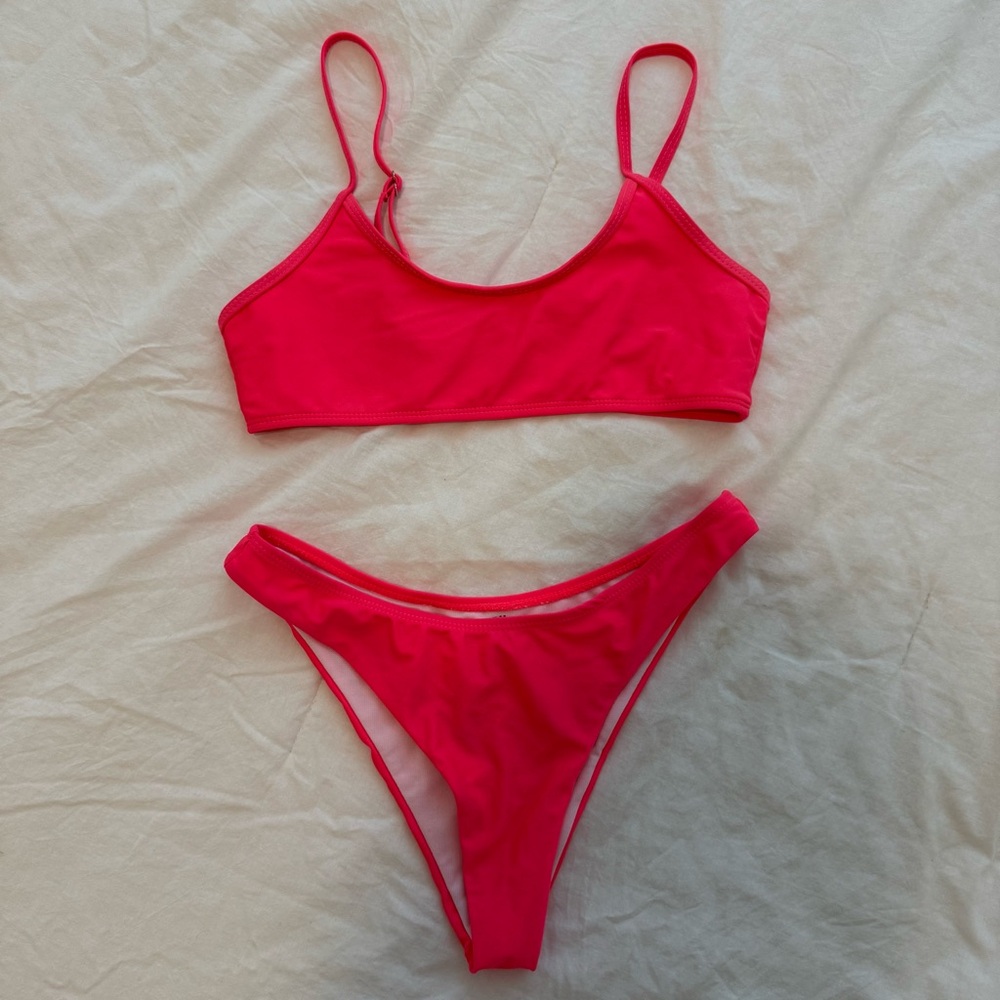 SHEIN Hot Pink Bikini Set